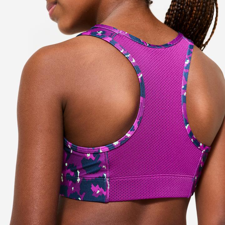 Image du produit Decathlon Brassière de sport respirante fille, imprimé léopard violet (8, 9, 10)