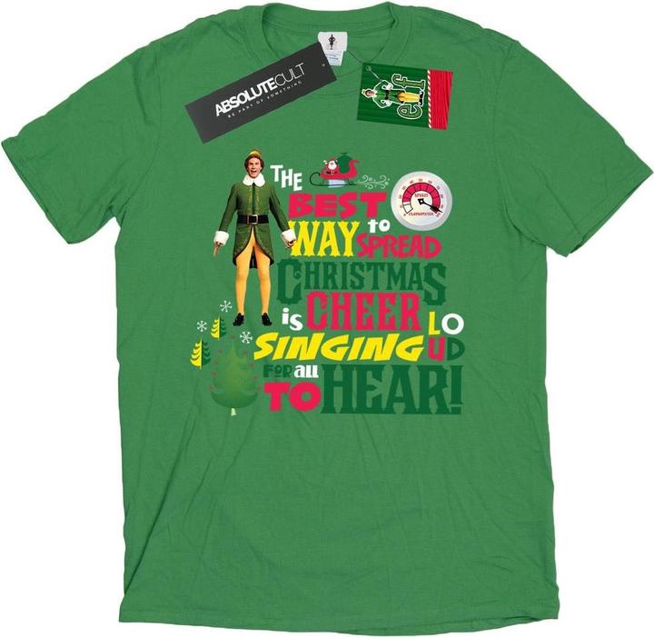 Actual product image Elf Mens Christmas Cheer T-Shirt (XL)