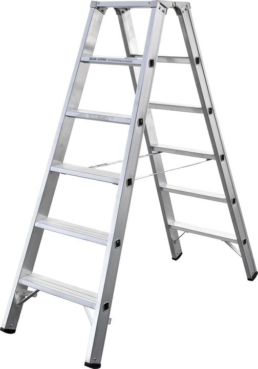 Image du produit Iller Echelle double à marches en métal léger (Échelle deux plans, 91 cm)