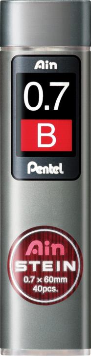 Pentel Matita meccanica porta Ain stone 0.7mm (Mine di ricambio, Nero, 0.70 mm)