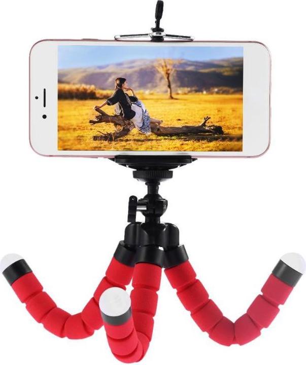 Produktbild PhoneLook Mini Foam Octopus für Handys mit Universalclip (Kunststoff)
