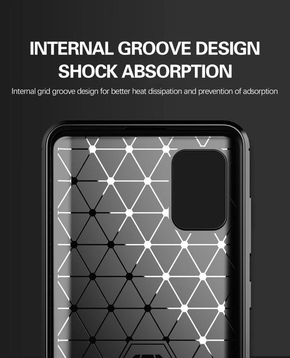 Image du produit Cadorabo TPU Ultra Slim carbon edelstahl Combi Cover (Samsung Galaxy A31)