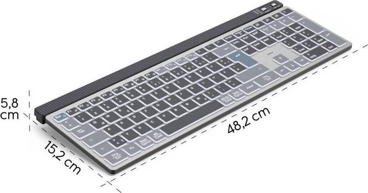 Actual product image Hama WK-750 Keyboard wireless grey (DE, Wireless)