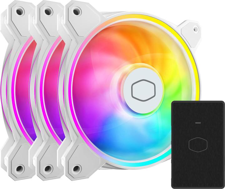 Immagine prodotto Cooler Master MasterFan MF120 Halo 2 Edizione Bianca 3in1 (120 mm, 3 x)