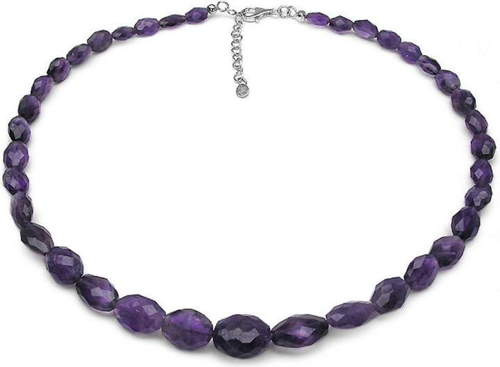 Produktbild Xen Ametyst - Collier oval facettiert 45 + 5 cm 925 Silber (925 Sterling Silber, 45 cm)