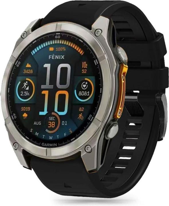 Actual product image Tech-Protect SILICONE LINE GARMIN FENIX 5X / 5X PLUS / 6X / 6X PRO / 7X / 8 (51 MM) BLACK