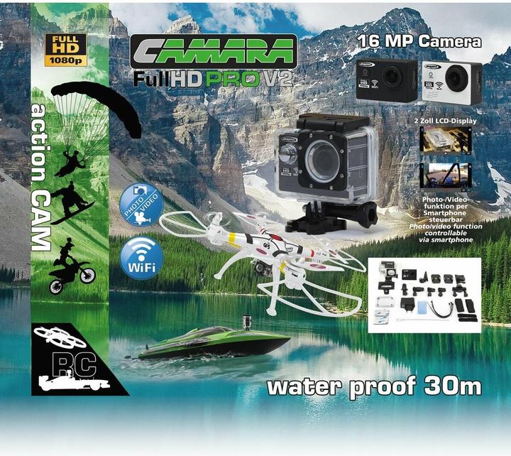 Actual product image Jamara 177891 - Full HD - 16 MP - 120 fps - WLAN - 900 mAh - 58 g (30p, Wi-Fi)
