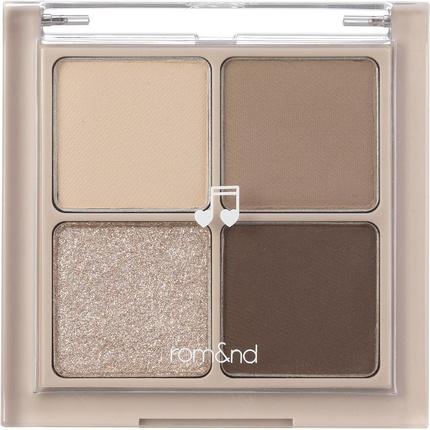 Rom&Nd Better Than Eyes 4 Farben Lidschatten Palette Warm Naturkosmetik Lidschatten K-beauty Koreanisch (M02 DRY BUCKWHEAT FLOWER)