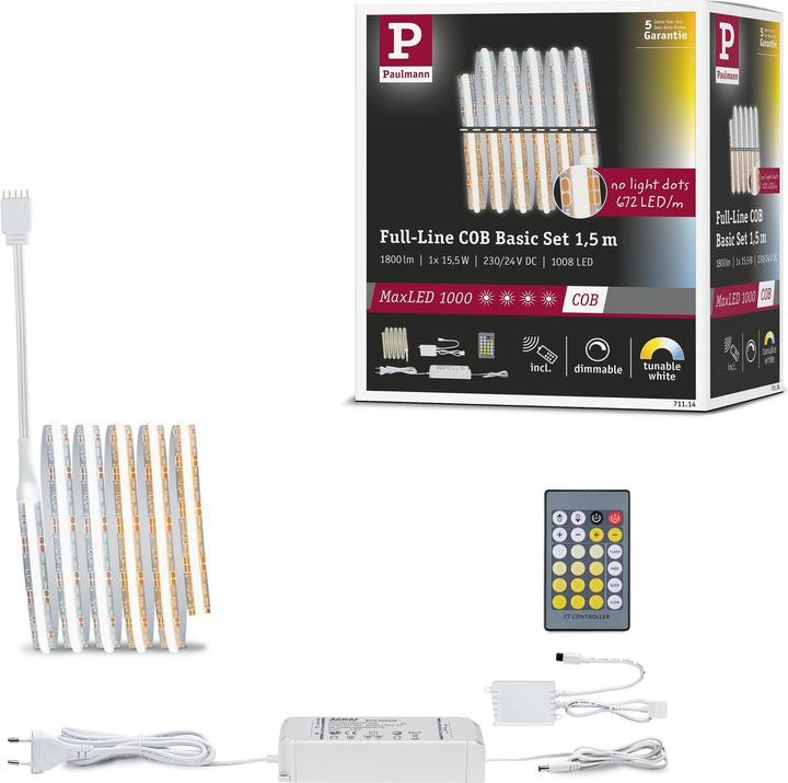Image du produit Paulmann MaxLED 1000 Full-Line COB Stripe Set (Blanc, 150 cm, Intérieur)