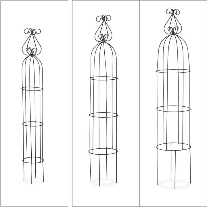 Image du produit Relaxdays Obélisque de jardin set de 3 (23 cm, 23 cm)