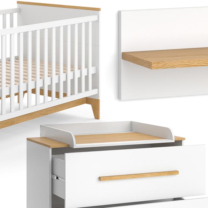Produktbild VitaliSpa Malia (Kinderkleiderschrank, Babybett, Wickelkommode)