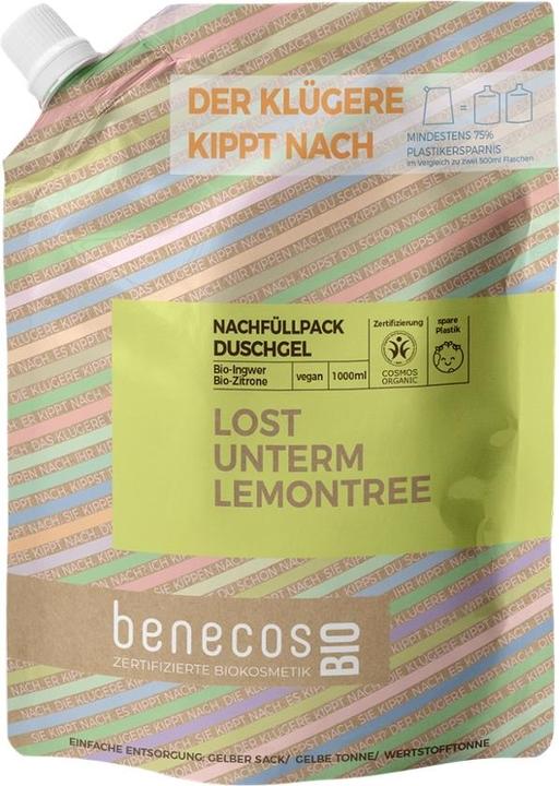Benecos Nachfüllbeutel BIO-Duschgel Ingwer & Zitrone - 1l - (1000 ml)