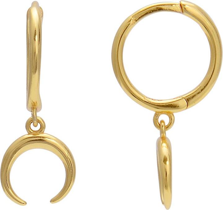 Actual product image Leyda Creole pendant crescent moon (Silver 925 1 micron yellow gold-plated 18 K)