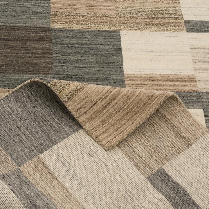 Actual product image Pergamon Natur Wolle Teppich Gabbeh Esta Läufer (90 x 160 cm)