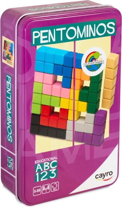 Actual product image Cayro FSC pentominos in metal box