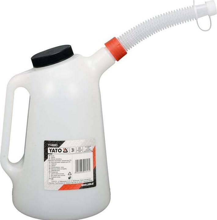 Actual product image Yato Oil can with flexible spout (3 litres) (Liquid bags)