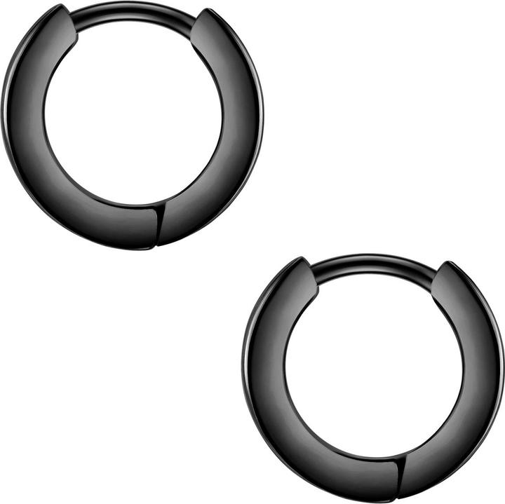 Actual product image True Rebels Men's hoop earrings - 36642 (Stainless steel)