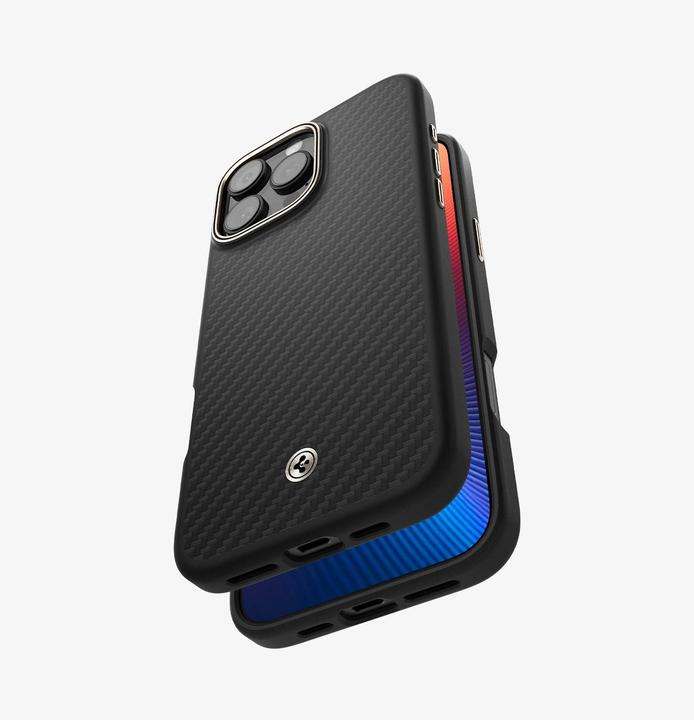 Produktbild Spigen Enzo Aramid Mag Magsafe Hülle für iPhone 16 Pro Max 6,9" schwarz/natur (Apple iPhone 16 Pro Max)