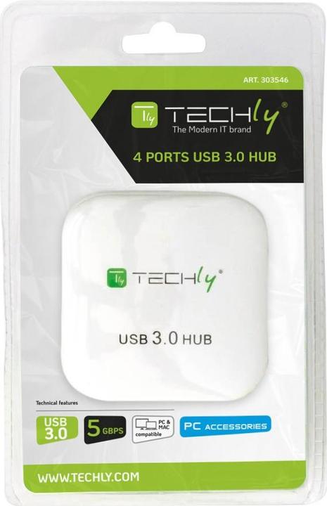 Produktbild Techly IUSB3-HUB4-WH (Micro USB, 4 Ports)