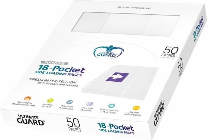 Produktbild Ultimate Guard UGD010483 - 18-Pocket Side-Loading Pages (50), weiss