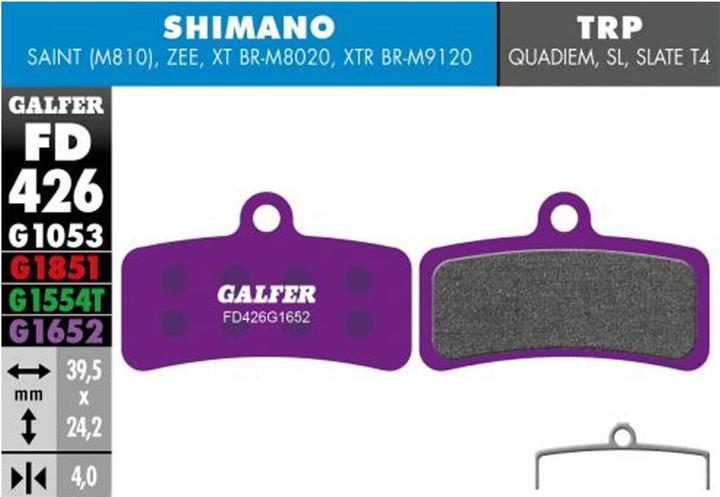 Produktbild Galfer Bike E-Bike Bremsbeläge (Shimano, Organisch (Resin))