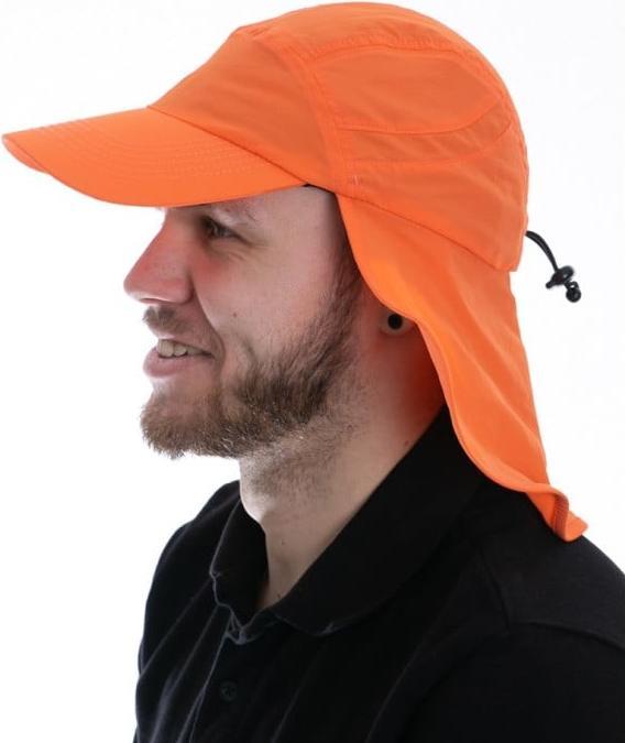 Immagine prodotto IQ-UV Berretto con protezione UV e protezione del collo riciclato arancione (1 pz) (Taglia unica)