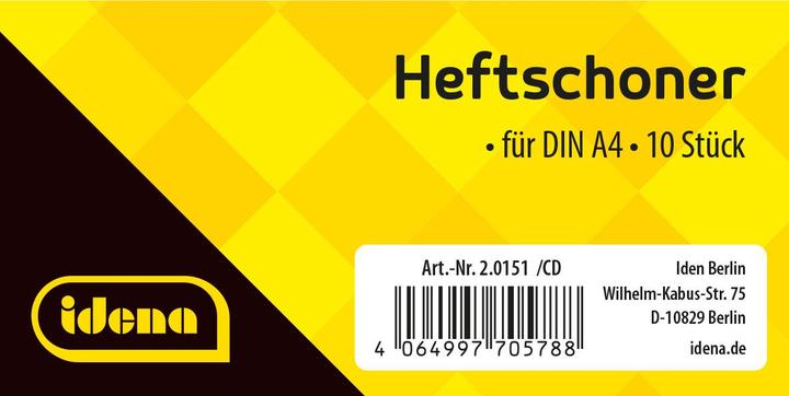 Produktbild Idena Heftschoner A4 transparent gelb (A4)
