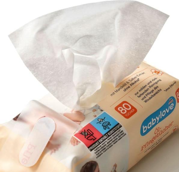 Produktbild dm babylove Ölpflegetücher (80 Stück)