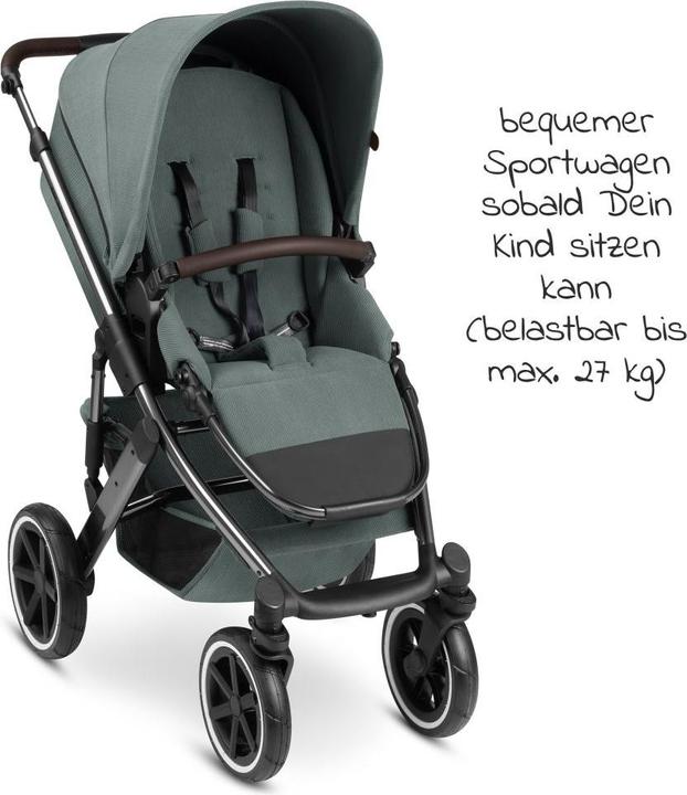 Produktbild ABC Design Kombikinderwagen Kombi-Kinderwagen Salsa 4 Air - inkl. Babywanne &