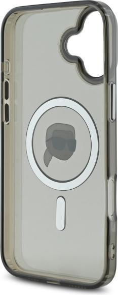 Image du produit Karl Lagerfeld KLHMP16SHLSKIK iPhone 16 6.1" czarny/black hardcase IML Metal Karl Head MagSafe (Apple iPhone 16)