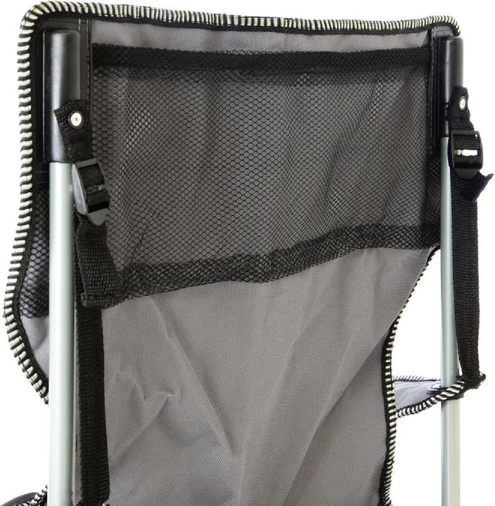 Produktbild VCM 2er Set Campingstuhl Faltstuhl grau schwarz Armlehne Getränkehalter Angelstuhl