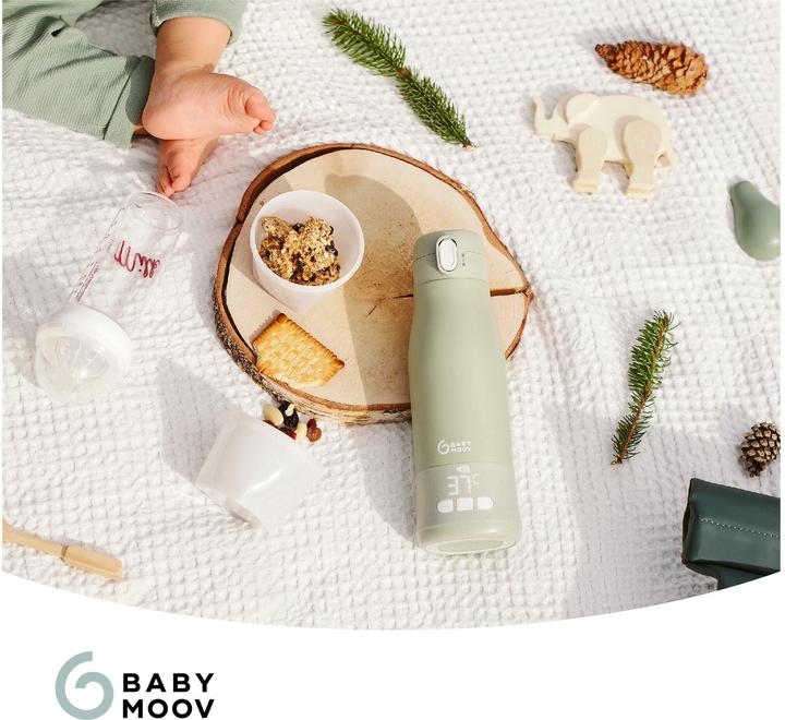 Image du produit Babymoov Chauffe-biberon nomade MOOV & FEED Sage green