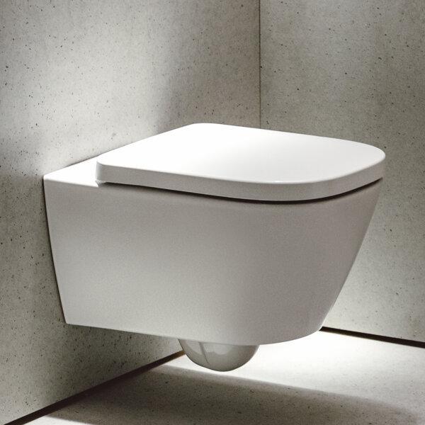 Actual product image Laufen Meda WC seat, with lid, removable, with soft-close mechanism, 365x447x54mm