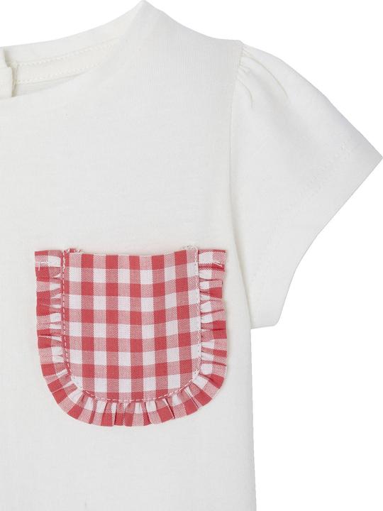 Actual product image Vertbaudet Bio-Kollektion: Baby T-Shirt mit karierter Tasche (74)