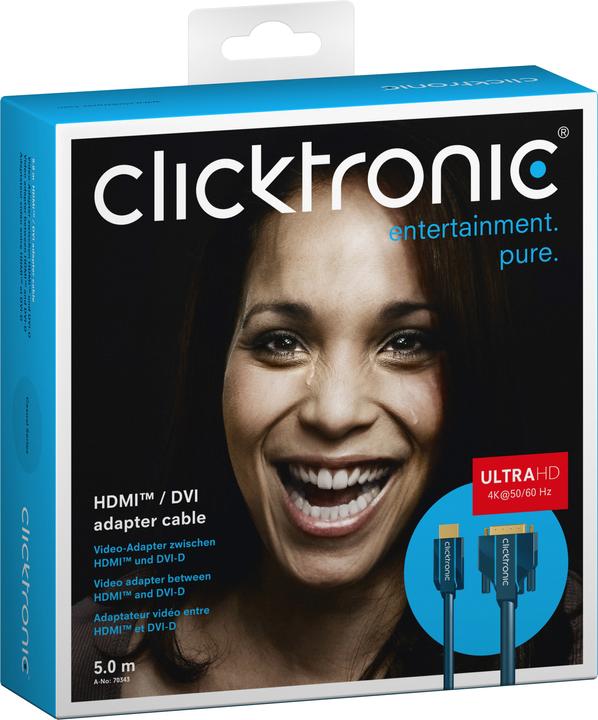 Image du produit clicktronic HDMI (Typ A) — DVI (5 m, DVI, HDMI)