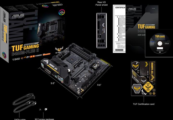 Productafbeelding ASUS TUF B450M-Plus II Gaming (AM4, AMD B450, mATX)