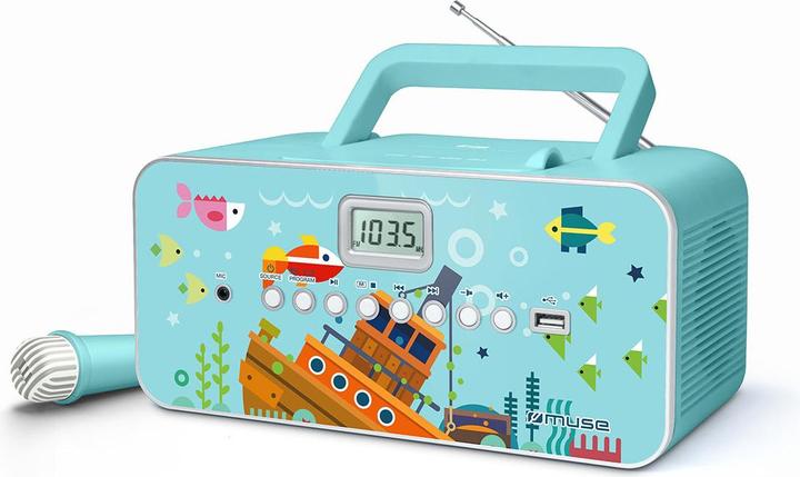 Productafbeelding Muse M29KB Kinder-CD-speler CD, FM, USB Incl. microfoon (FM, MW, PLL)