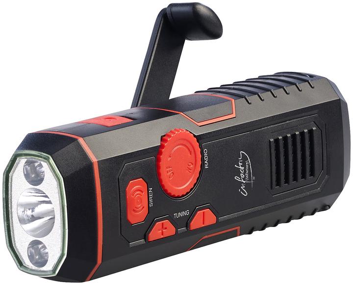 Actual product image Infactory Dynamo FM radio and torch with 120 dB siren, USB charging function (FM)