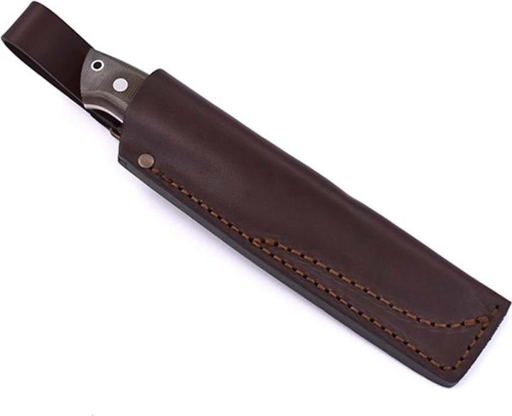 Actual product image Brisa Trapper 115 Green Micarta Scandi Bushcraft (11.50 cm)