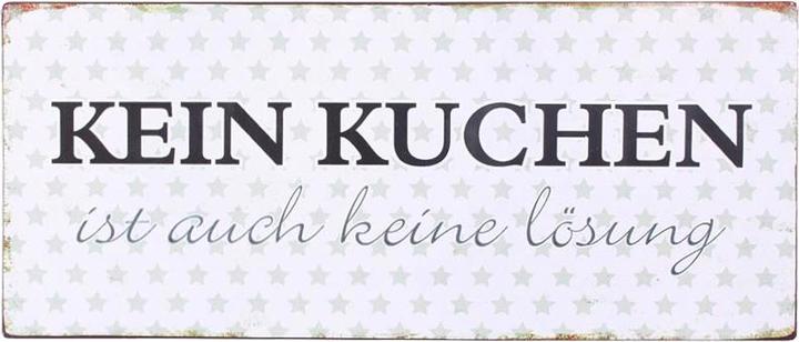 Produktbild La Finesse Blechschild Kein Kuchen (31 x 13 cm)