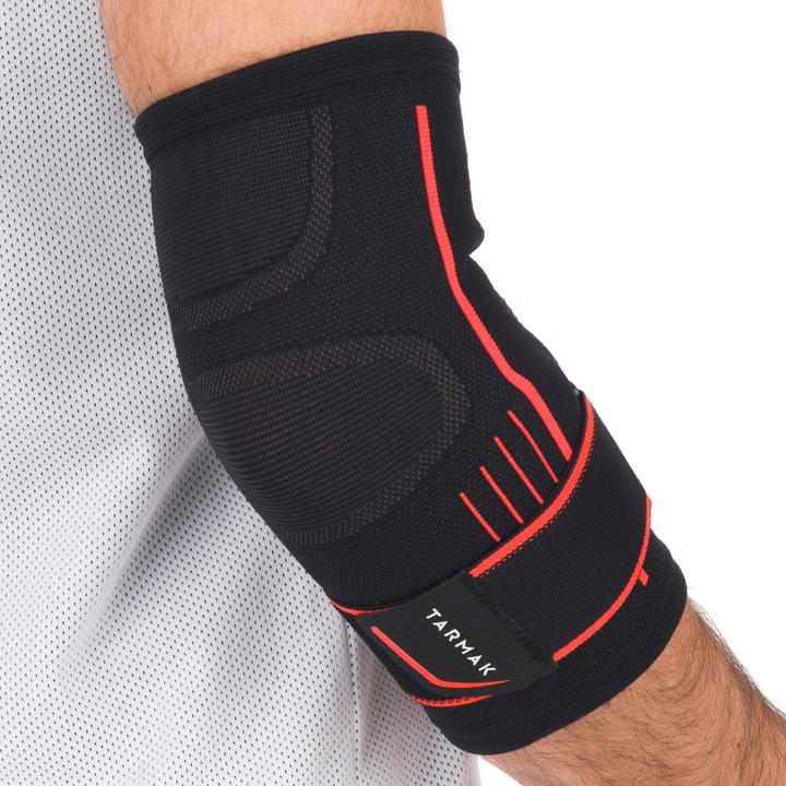 Actual product image Tarmak Elbow support Mid 500 left/right ladies/men black (4)