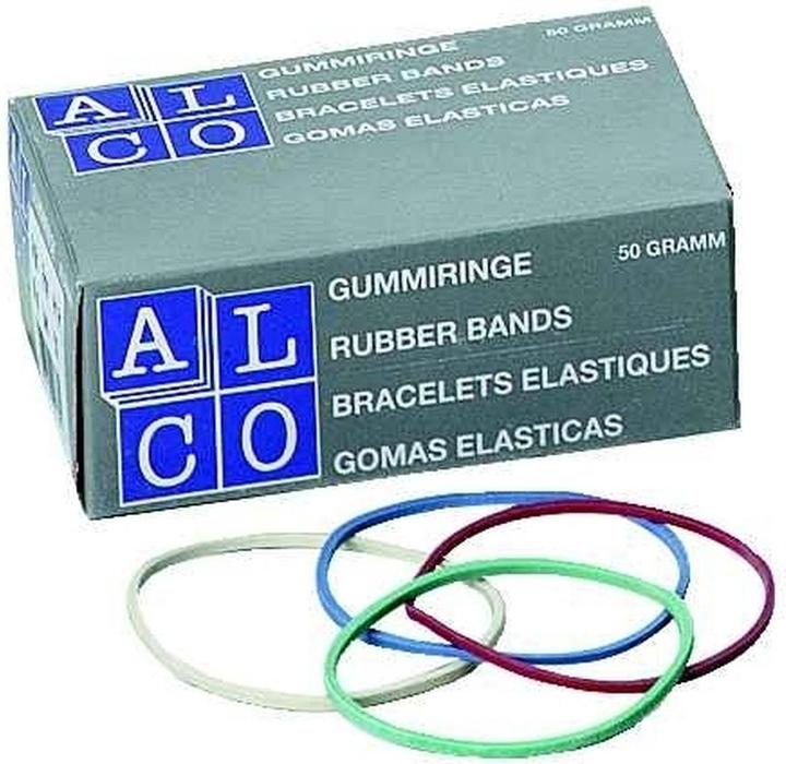 Actual product image Alco Rubber bands, natural rubber, red, various sizes (1 pcs.)