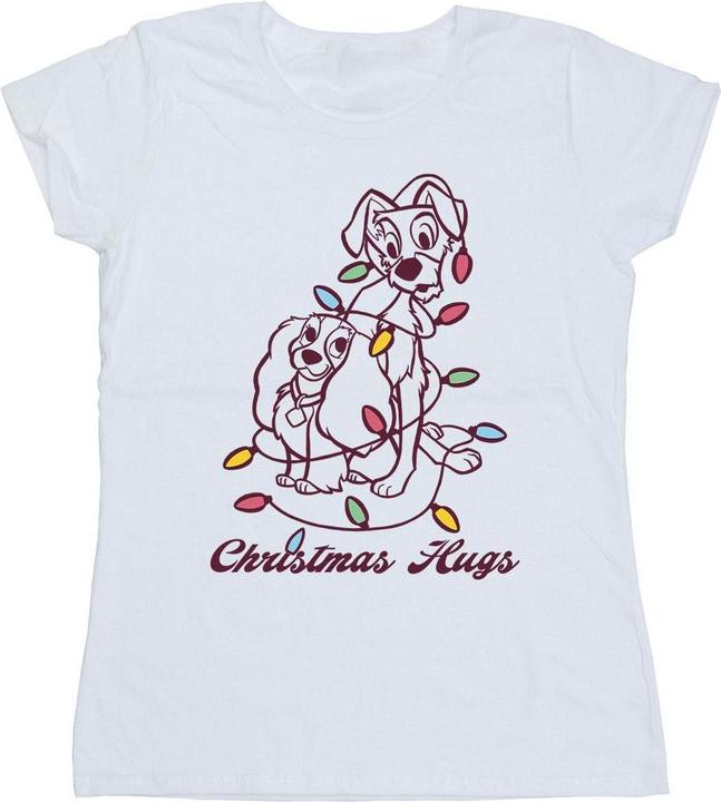 Immagine prodotto Disney Lady And The Trump Christmas Hugs Maglietta Donna (XL)