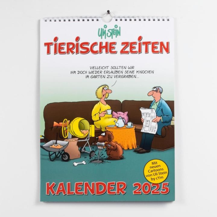 Produktbild Uli Stein Tierische Zeiten 2025: Monatskalender für die Wand (24 x 33 cm, Deutsch)