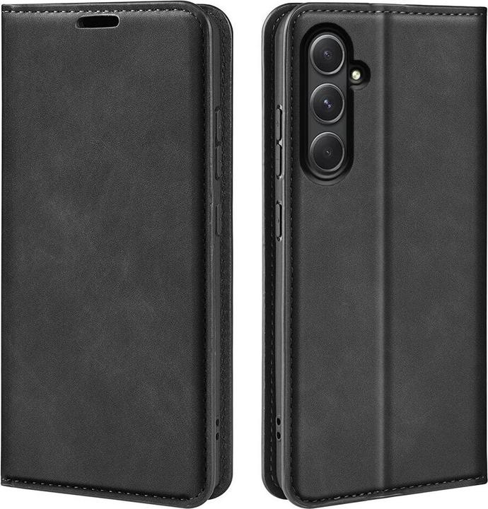 Cover-Discount Galaxy A55 - Stand Flip Case Housse noire (Samsung Galaxy A55)