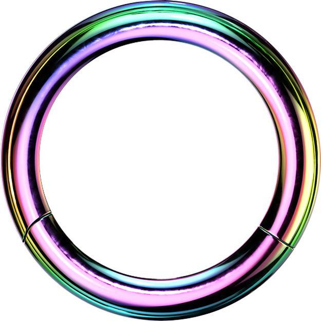 Image du produit Star Piercing Anneau segment pliable couleur (Acier chirurgical 316L)