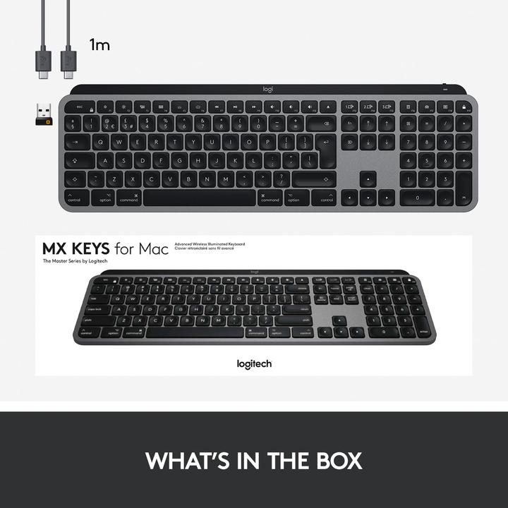 Produktbild Logitech MX Keys für Mac (CH, Kabellos)