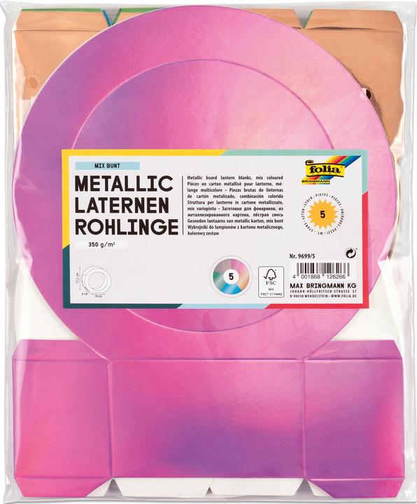 Produktbild Folia Laternen-Rohlinge Metallic (Mehrfarbig)