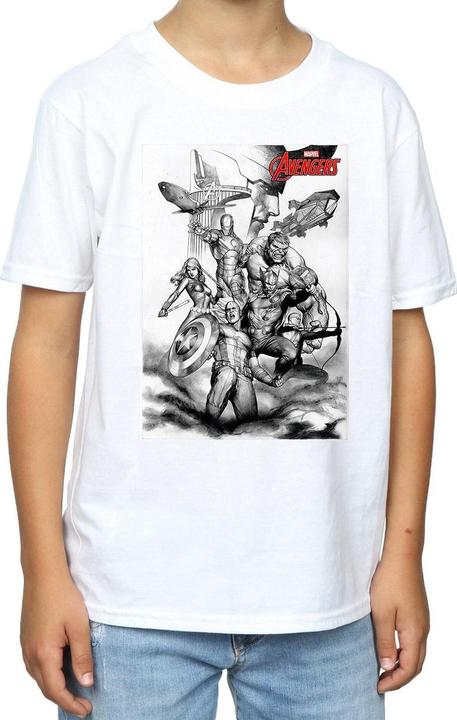 Produktbild Avengers Assemble Team Sketch TShirt Jungen (128)