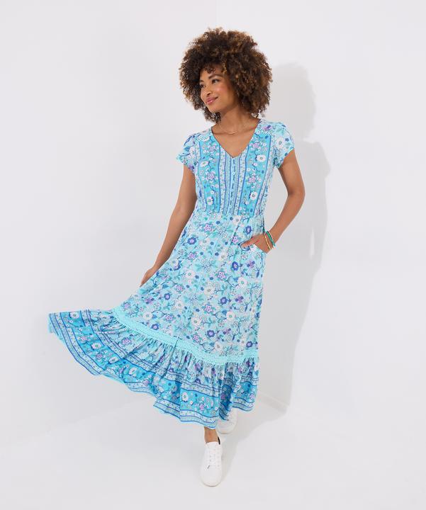 Produktbild Joe Browns Button Detail Border Print Button Through Maxi Dress (12)
